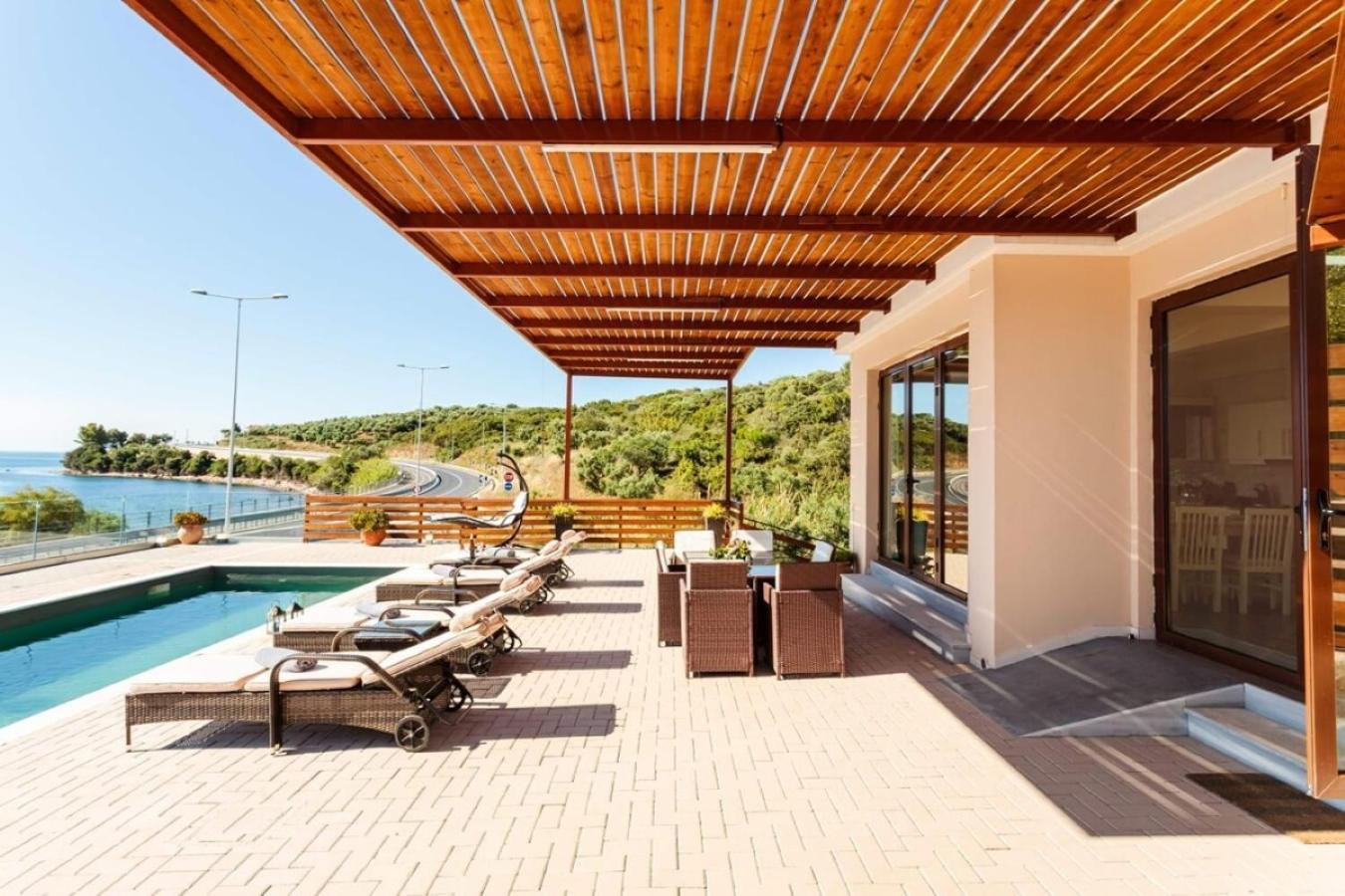 Seaside Summer Bliss - Aurora Luxury Pool Paradise Petalídhion Zewnętrze zdjęcie